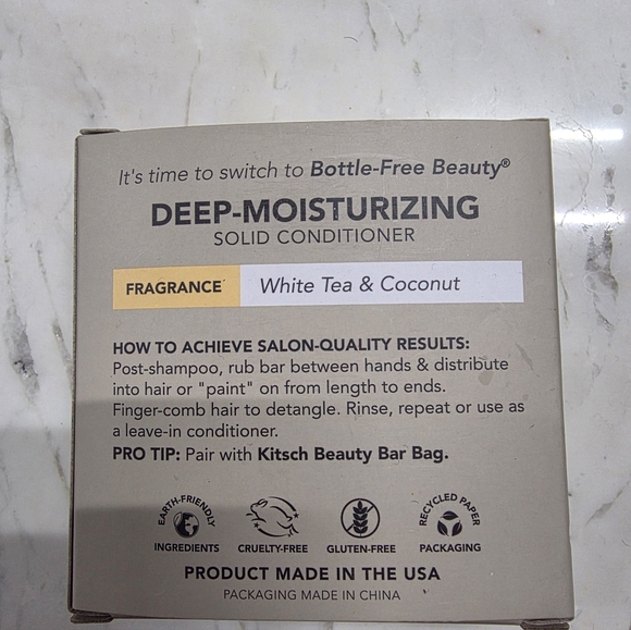 Kit-sch Deep Moisturizing Solid Conditioner Coconut Oil Bar NiB - Picture 2 of 2